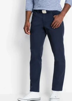 Pantalón de sarga regular fit de algodón orgánico, straight