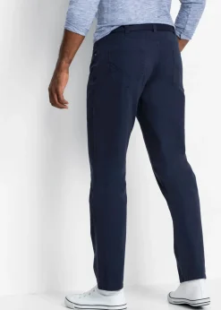 Pantalón de sarga regular fit de algodón orgánico, straight