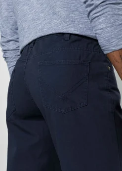 Pantalón de sarga regular fit de algodón orgánico, straight