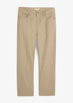 Pantalón de sarga regular fit de algodón orgánico, straight