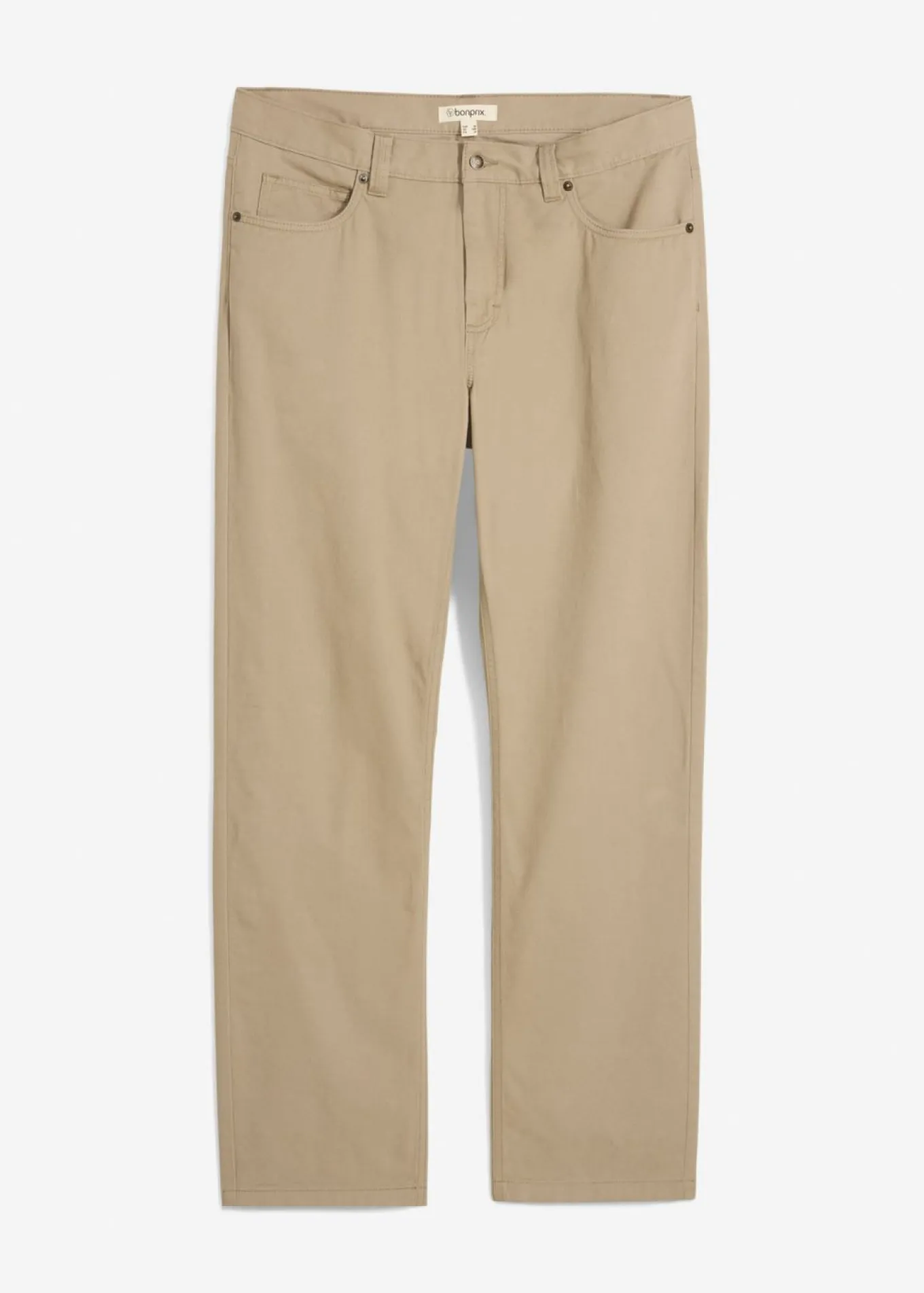 Pantalón de sarga regular fit de algodón orgánico, straight