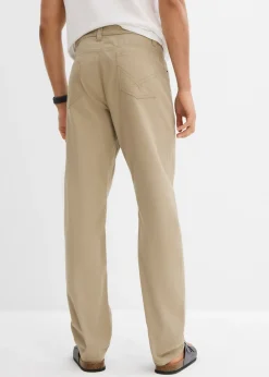 Pantalón de sarga regular fit de algodón orgánico, straight