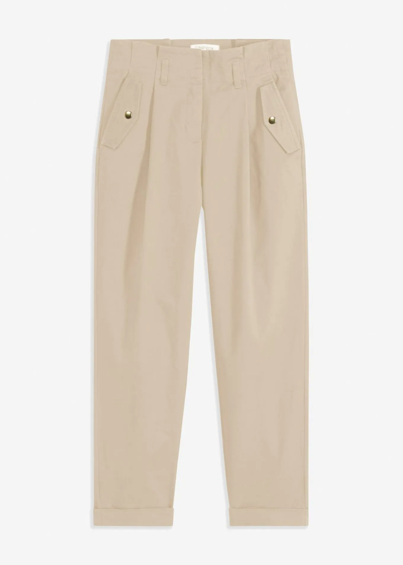 Pantalón de sarga tipo paperbag