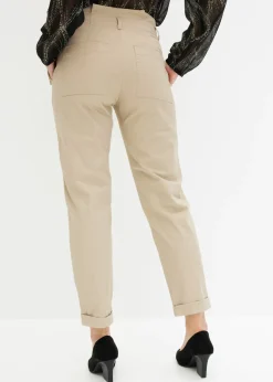 Pantalón de sarga tipo paperbag