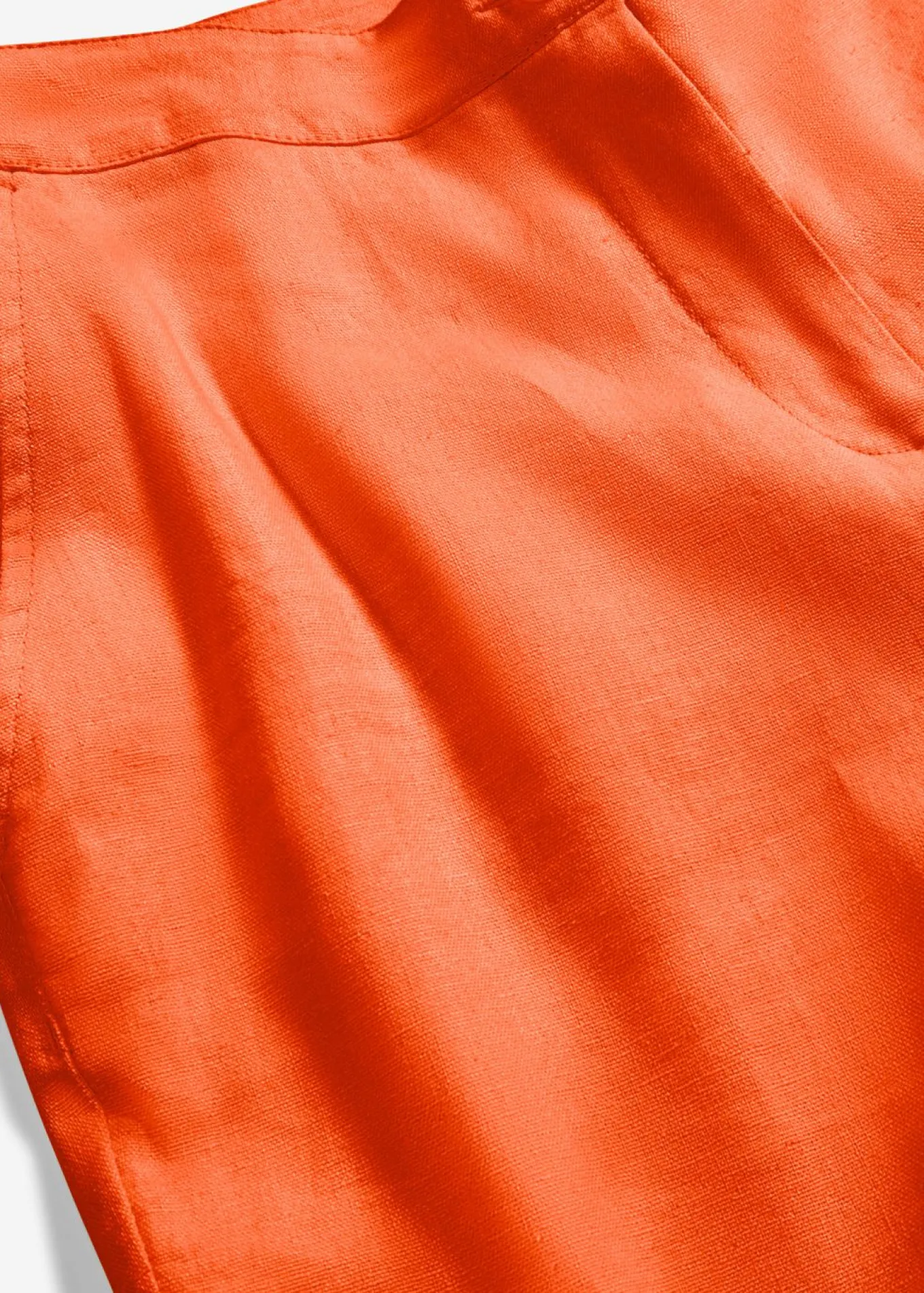 Pantalón de talle alto de mezcla de lino y viscosa