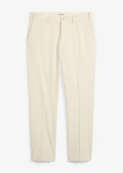 Pantalón de traje con lino y corte recto