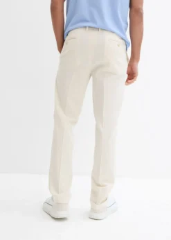Pantalón de traje con lino y corte recto