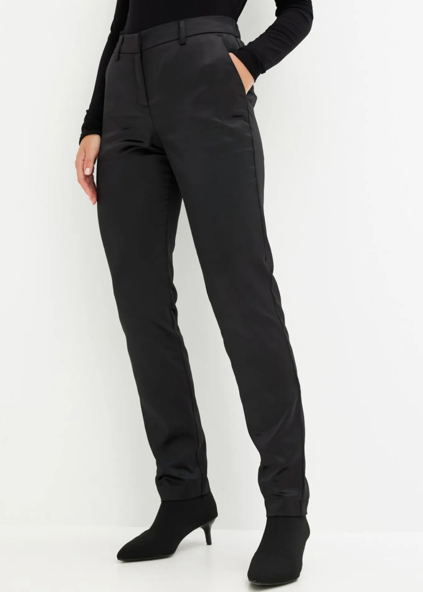 Pantalón de traje de satén fino