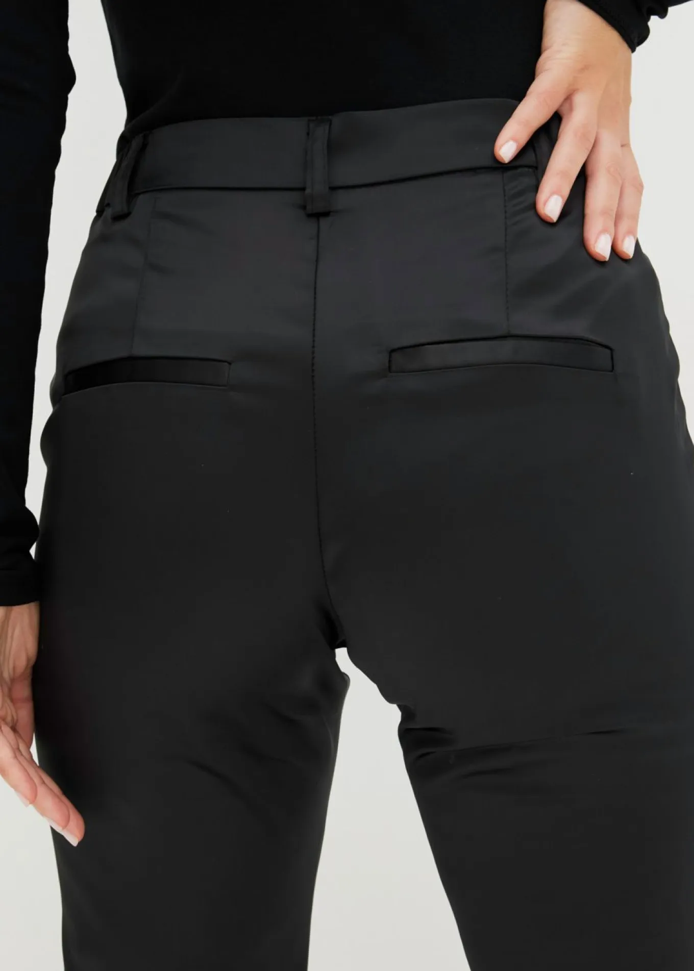 Pantalón de traje de satén fino