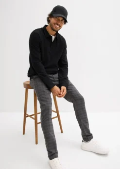 Pantalón de traje elástico, con cintura elástica, regular fit