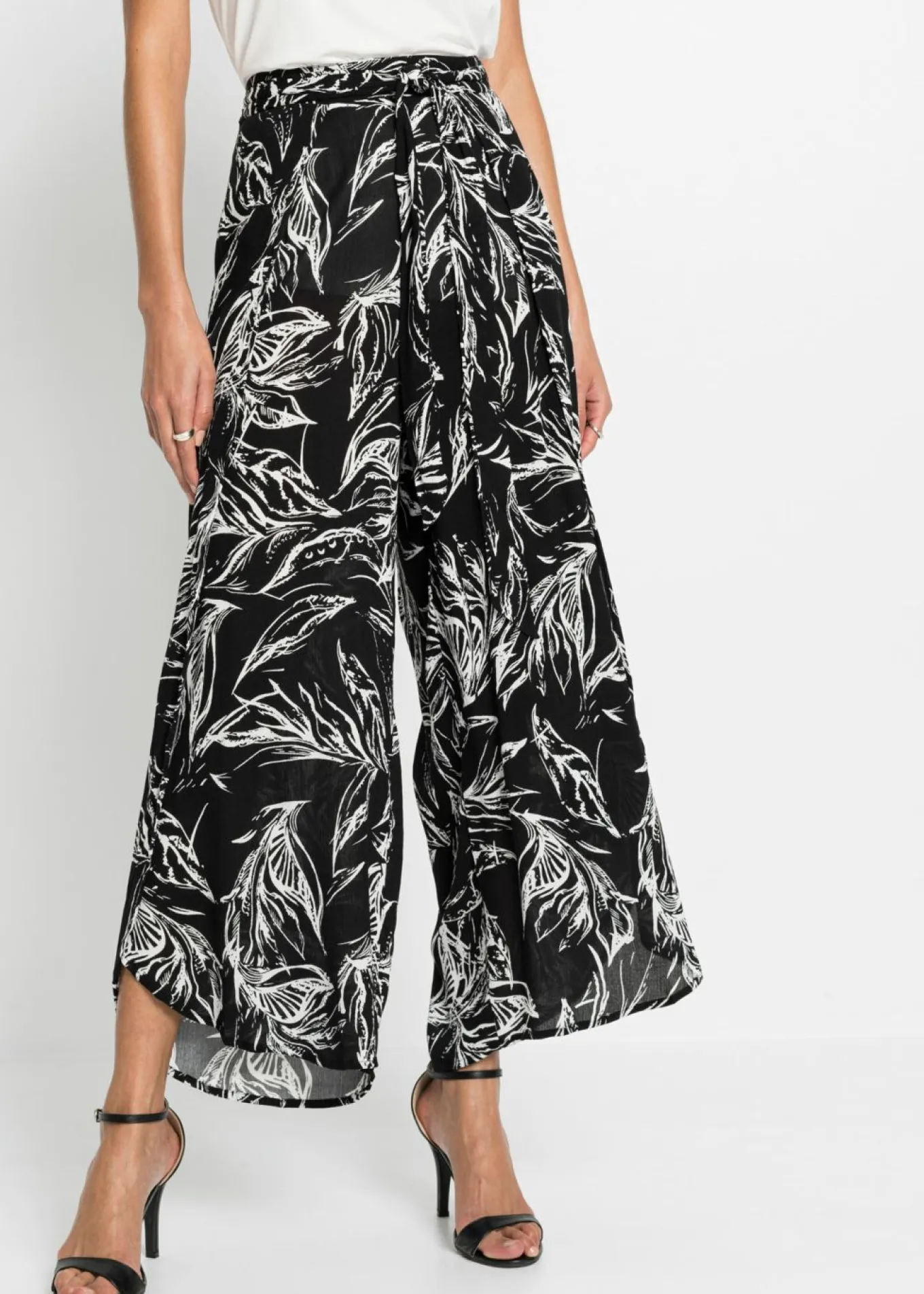 Pantalón de viscosa estructurada