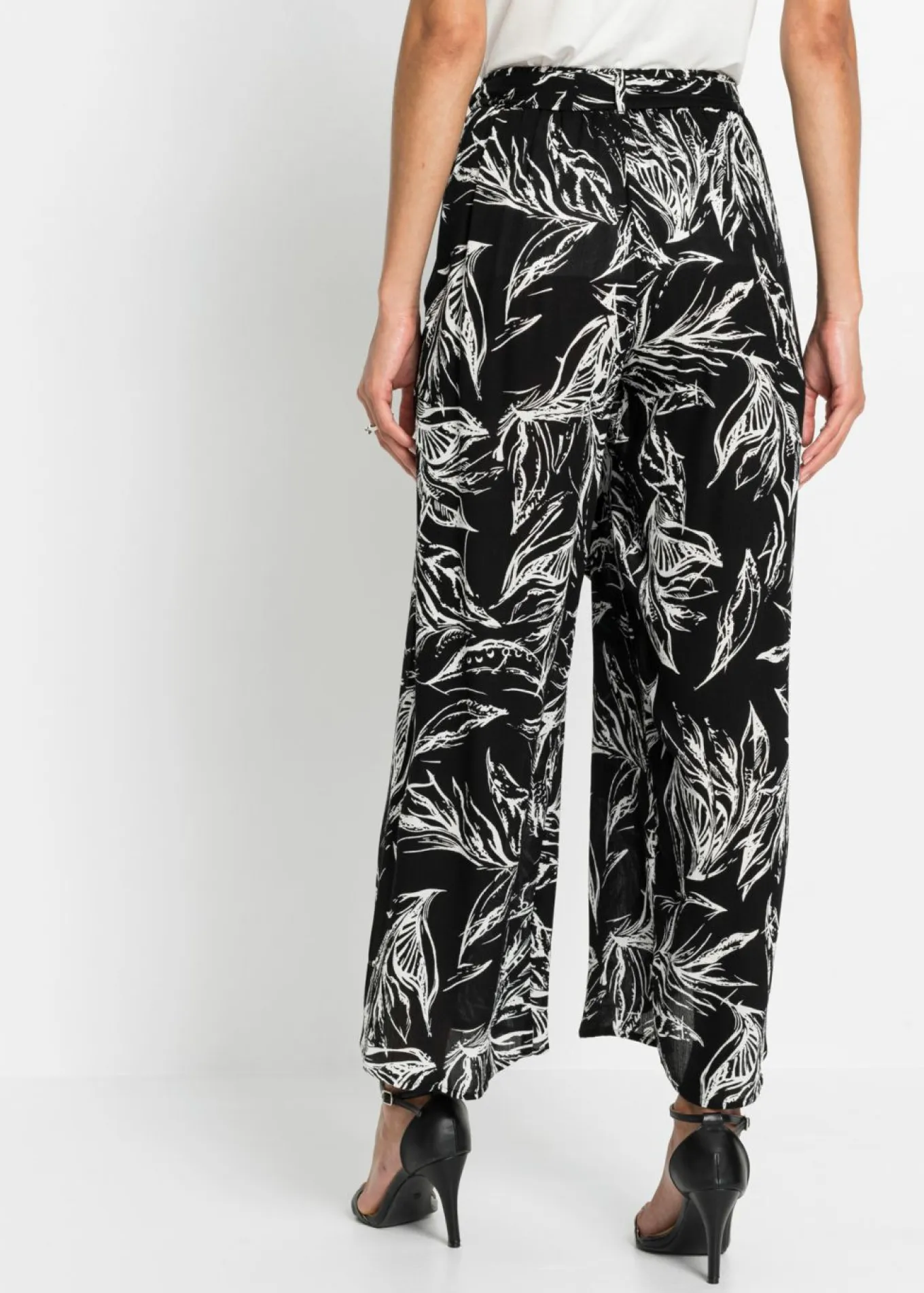 Pantalón de viscosa estructurada