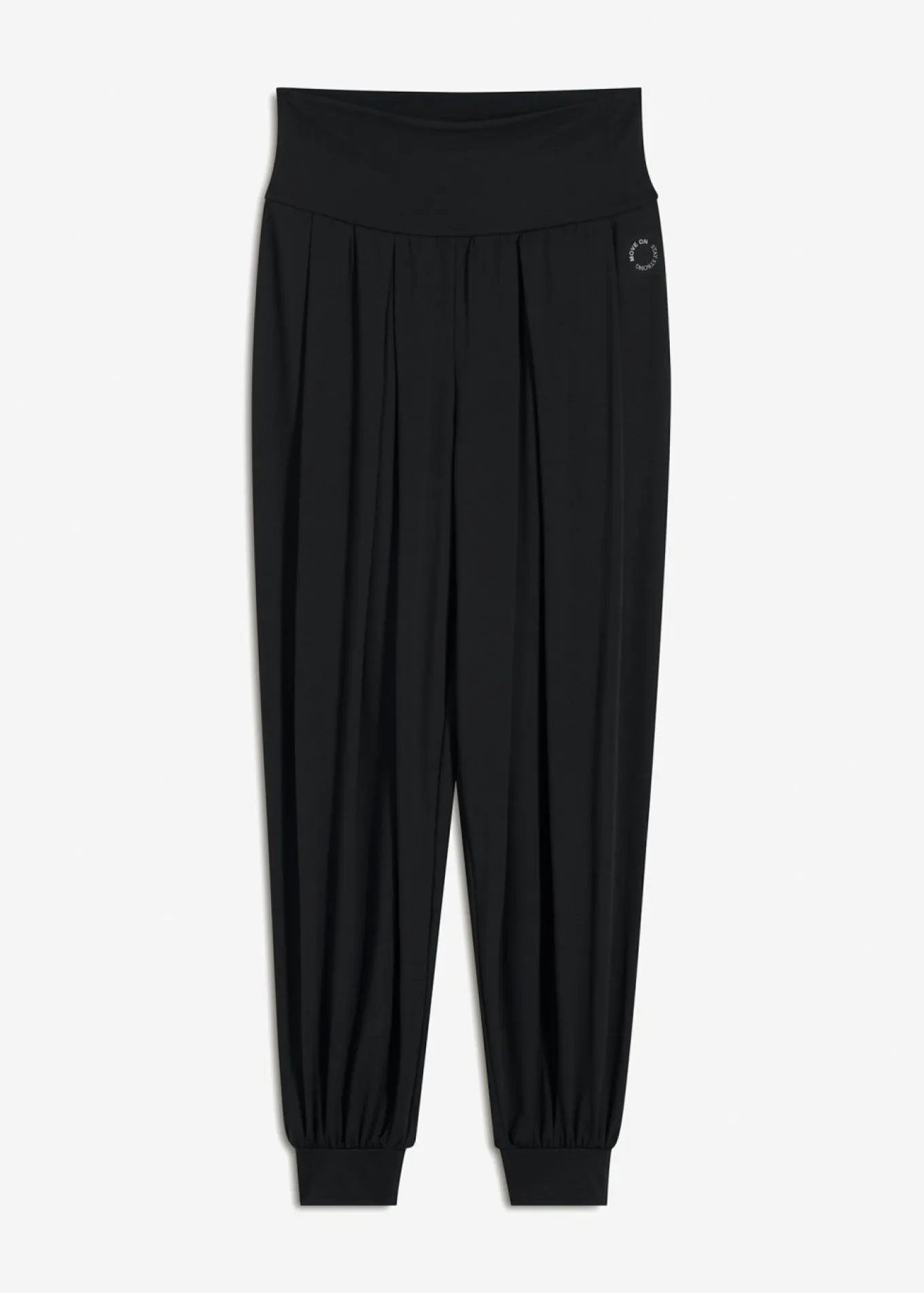 Pantalón deportivo ancho con cintura doblada