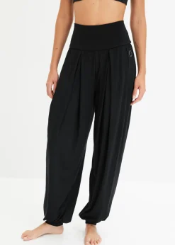 Pantalón deportivo ancho con cintura doblada