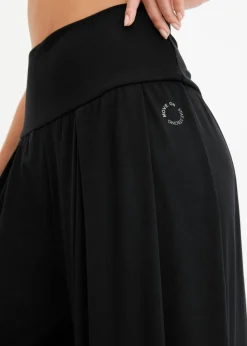 Pantalón deportivo ancho con cintura doblada