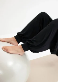 Pantalón deportivo ancho con cintura doblada