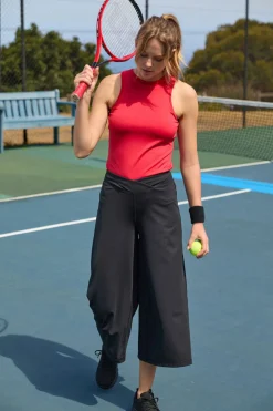 Pantalón deportivo hasta la pantorrilla de material de secado rápido