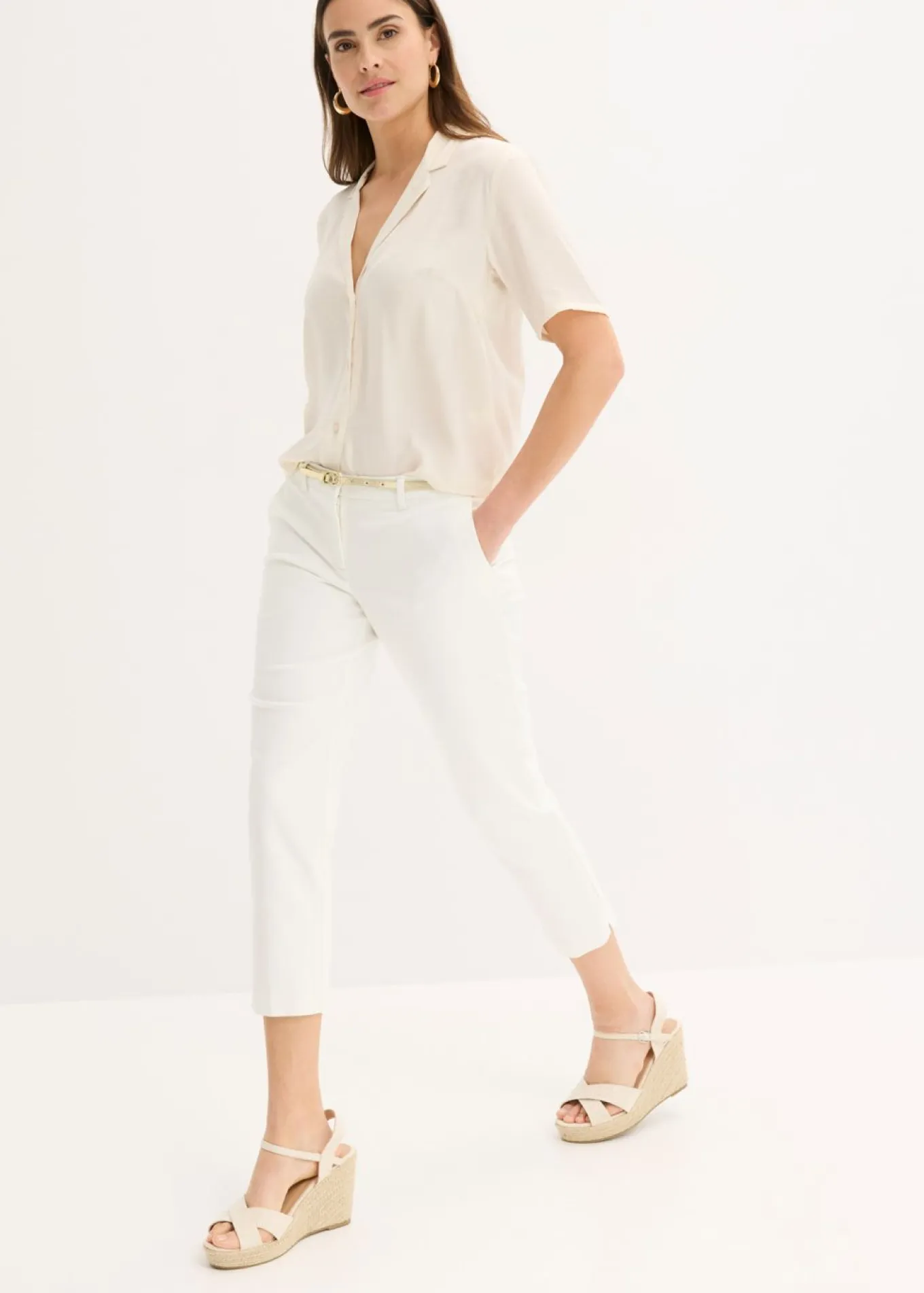 Pantalón ejecutivo de largo capri