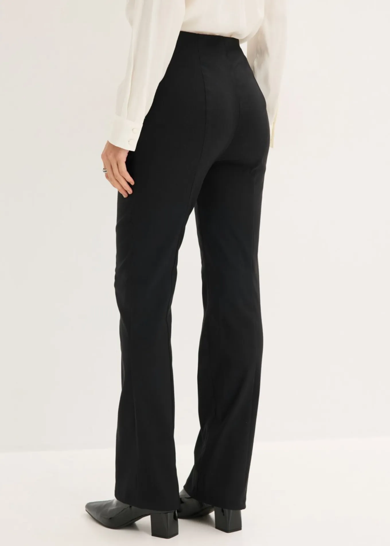 Pantalón elástico acampanado de bengalina