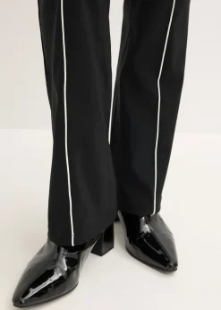 Pantalón elástico acampanado de bengalina