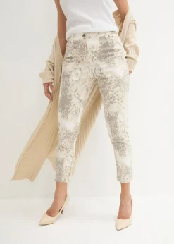 Pantalón elástico capri con estampado