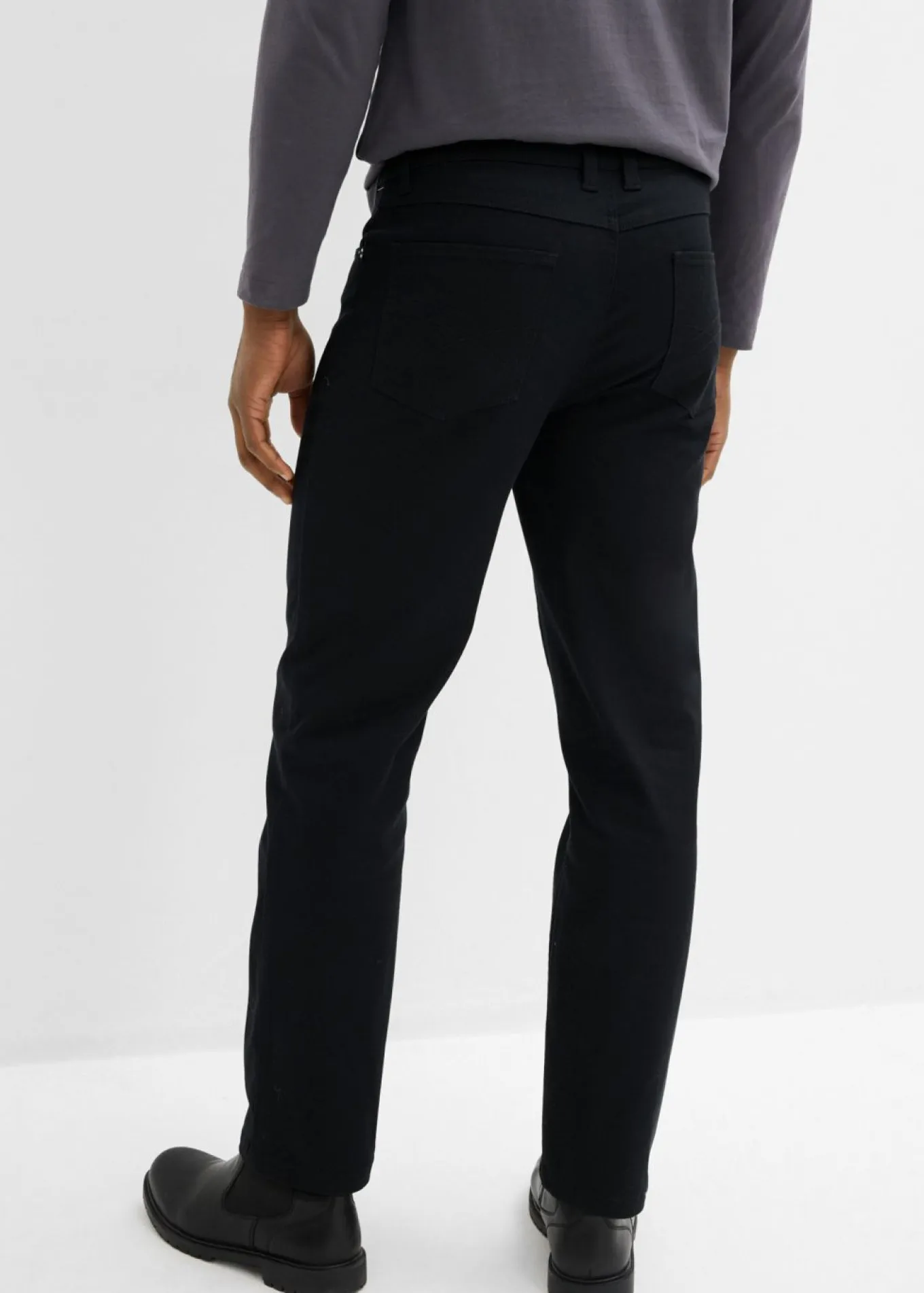 Pantalón elástico, classic fit, straight