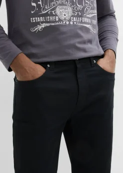 Pantalón elástico, classic fit, straight
