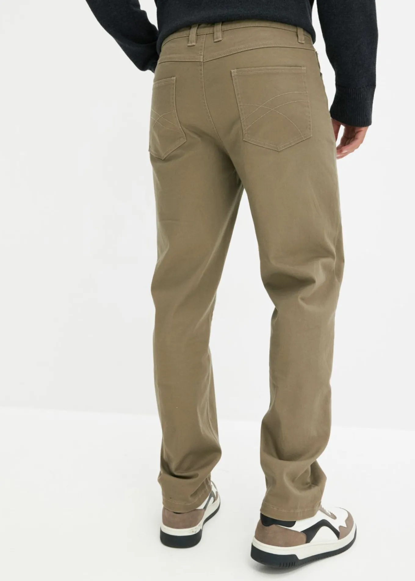 Pantalón elástico, classic fit, straight