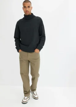 Pantalón elástico, classic fit, straight