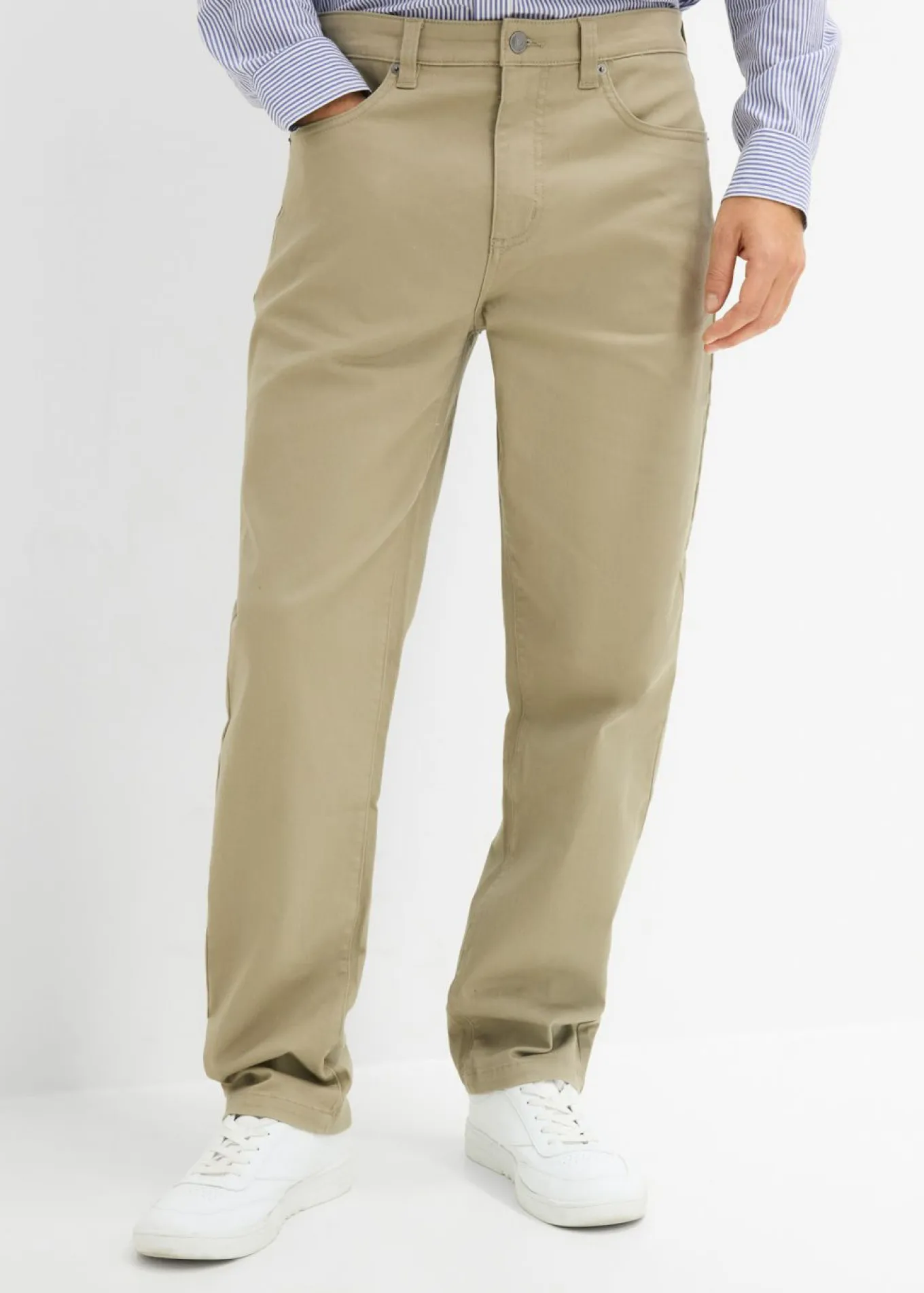 Pantalón elástico, classic fit, straight