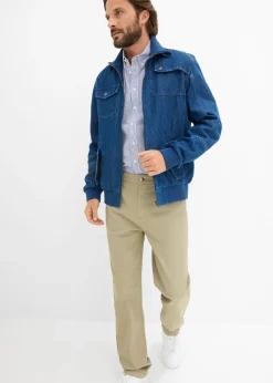 Pantalón elástico, classic fit, straight