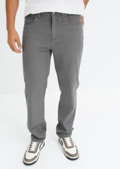 Pantalón elástico, classic fit, straight