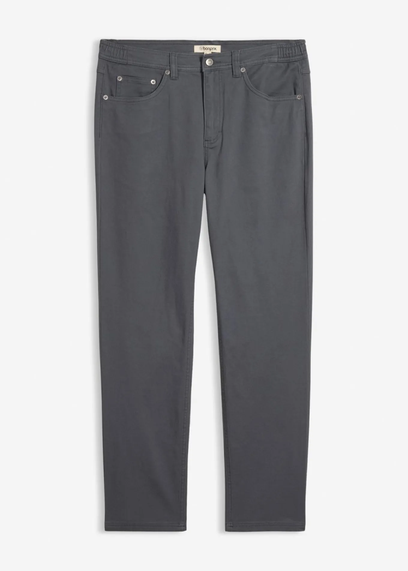 Pantalón elástico con corte clásico, cinturilla elástica y forma recta