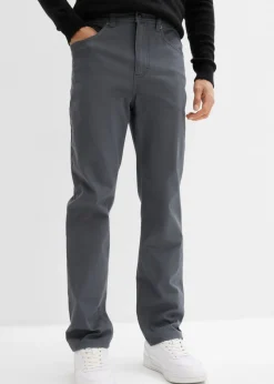 Pantalón elástico con corte clásico, cinturilla elástica y forma recta