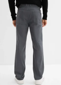 Pantalón elástico con corte clásico, cinturilla elástica y forma recta