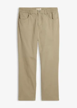 Pantalón elástico con corte informal, cinturilla elástica y forma recta