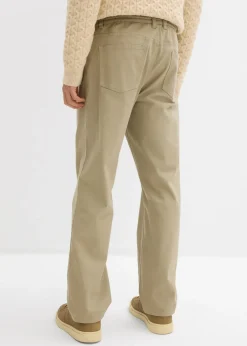 Pantalón elástico con corte informal, cinturilla elástica y forma recta