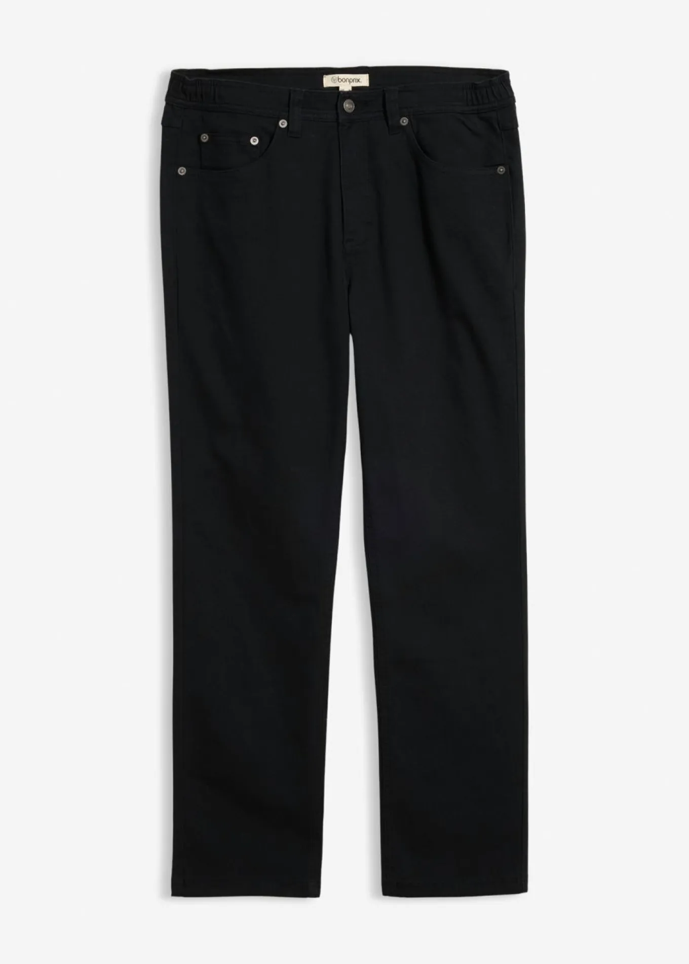 Pantalón elástico con corte clásico, cinturilla elástica y forma recta