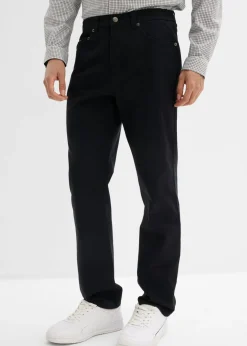 Pantalón elástico con corte clásico, cinturilla elástica y forma recta