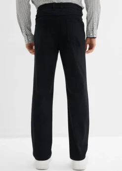 Pantalón elástico con corte clásico, cinturilla elástica y forma recta