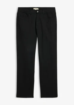 Pantalón elástico con corte informal, cinturilla elástica y forma recta