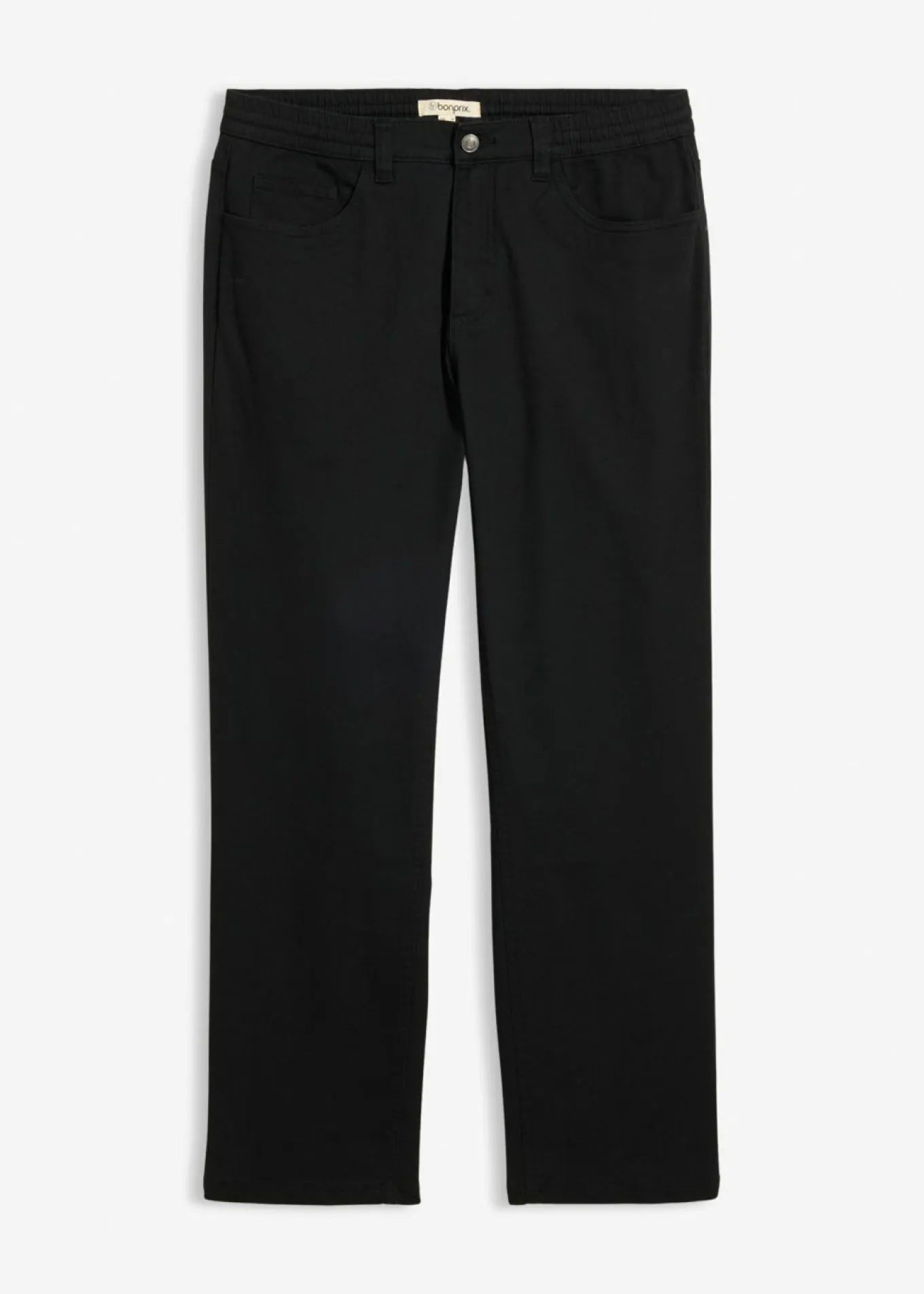 Pantalón elástico con corte informal, cinturilla elástica y forma recta