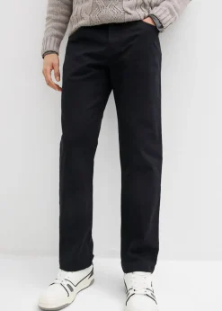 Pantalón elástico con corte informal, cinturilla elástica y forma recta