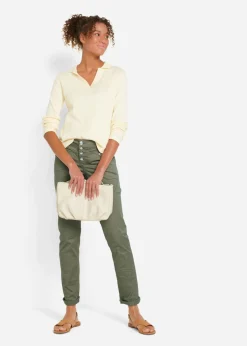 Pantalón elástico con efecto arrugado