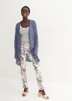 Pantalón elástico con estampado de flores