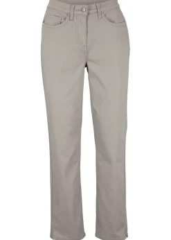 Pantalón elástico con perneras rectas, mid waist