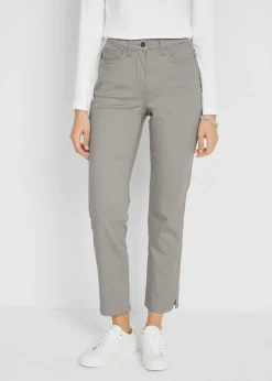Pantalón elástico con perneras rectas, mid waist