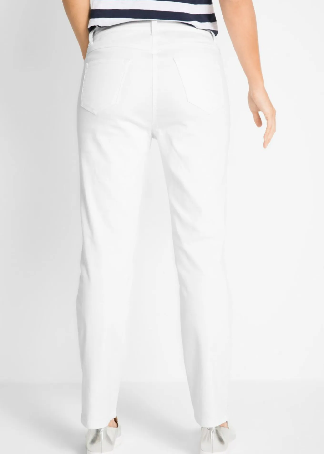 Pantalón elástico con perneras rectas, mid waist