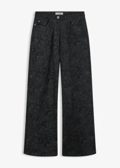 Pantalón elástico de algodón con pernera ancha
