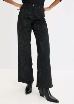 Pantalón elástico de algodón con pernera ancha